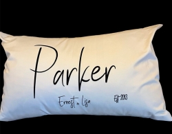 Last Name pillow